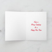 Carte de Noël drôle avec un jeu de mots de papa (Intérieur)
