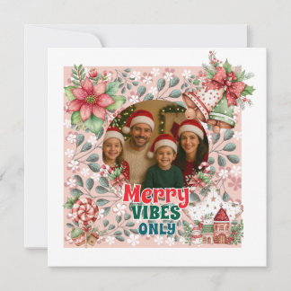 Carte de Noël drôle – Bonnes vibrations de Noël 