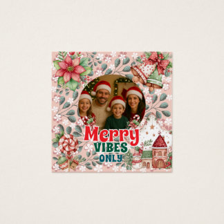 Carte de Noël drôle – Bonnes Vibrations Uniquement