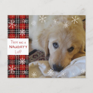 Carte de Noël drôle Budget Naughty or Nice Photo