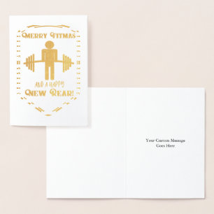 Carte de Noël drôle d'aluminium de Fitmas