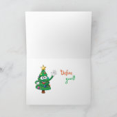 Carte de Noël drôle d'arbre avec une question au P (Intérieur)