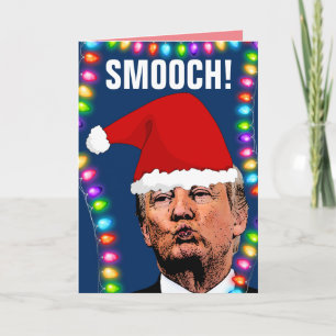 CARTE DE NOËL DRÔLE DE BAISER DE DONALD TRUMP