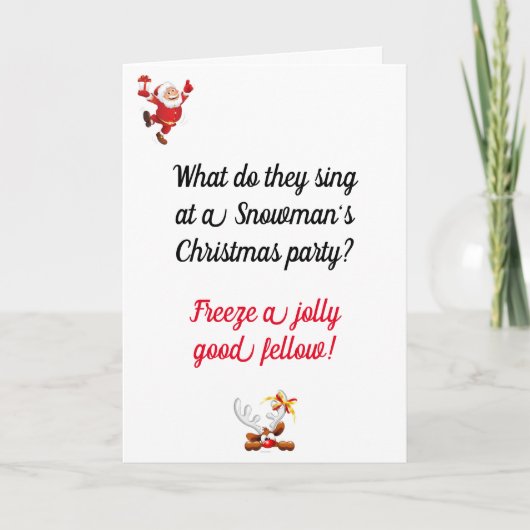 Carte de Noël drôle de blague de papa (Devant)
