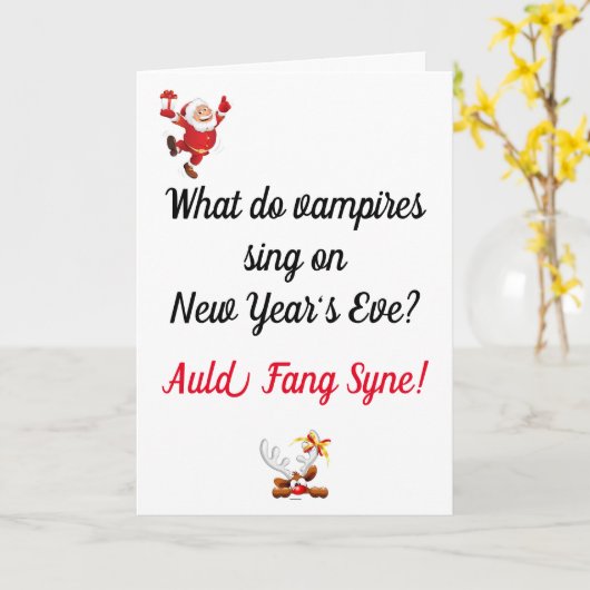 Carte de Noël drôle de blague de papa (Fleur jaune)