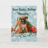 Carte de Noël drôle de Boxer (Devant)