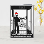Carte de Noël drôle de chats et chiens (Fleur jaune)
