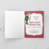 Carte de Noël drôle de chèvre moche de pull pour l (Intérieur)