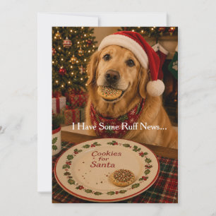 Carte de Noël drôle de chien Cookies pour le Pèr