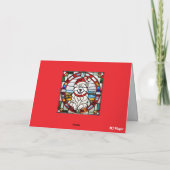 Carte de Noël drôle de chien Samoyède (Dos)
