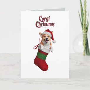 Carte de Noël drôle de Corgi