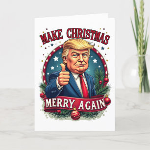 Carte de Noël drôle de Donald Trump