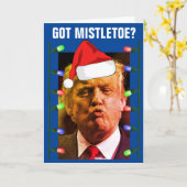 CARTE DE NOËL DRÔLE DE DONALD TRUMP (Fleur jaune)