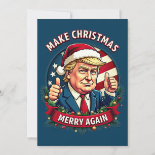 Carte de Noël drôle de Donald Trump