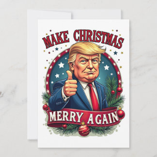 Carte de Noël drôle de Donald Trump