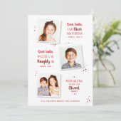 Carte de Noël drôle de fille ou de bon frère (Debout devant)