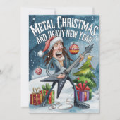 Carte de Noël drôle de Heavy Metal (Devant)