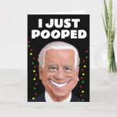 CARTE DE NOËL DRÔLE DE JOE BIDEN CACA (Devant)