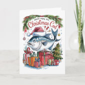 Carte de Noël drôle de morue de Noël (Devant)