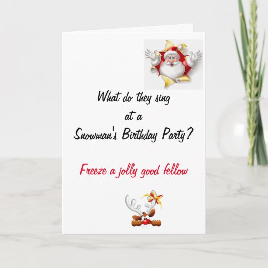 Carte de Noël drôle de papa blague (Devant)