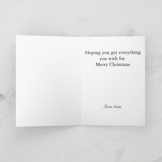 Carte de Noël drôle de Père Noël (Intérieur)