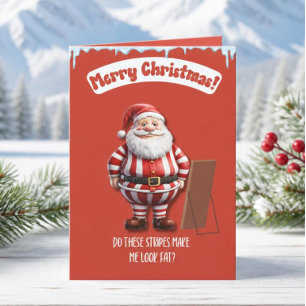 Carte de Noël drôle de Père Noël