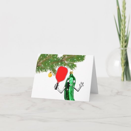 Carte de Noël drôle de Pickleball (Devant)