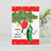 Carte de Noël drôle de Pickleball (Debout devant)