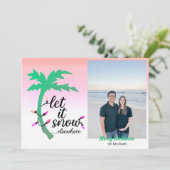 Carte de Noël drôle de plage tropicale pour les fê (Debout devant)