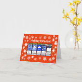 Carte de Noël drôle de prévisions de tempête de ne (Fleur jaune)