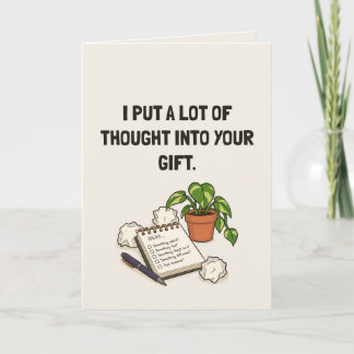 Carte de Noël drôle de reçu de cadeau de Noël