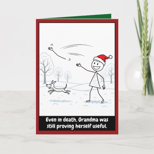 Carte de Noël drôle de stickman (Devant)