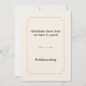Carte de Noël drôle de vache Joyeux Noël (Dos)