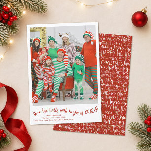 Carte de Noël drôle Deck The Halls