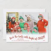 Carte de Noël drôle Deck The Halls (Devant)