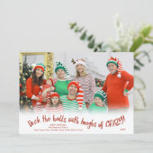 Carte de Noël drôle Deck The Halls (Debout devant)