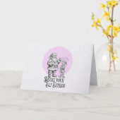 Carte de Noël drôle d'elfe auto-estime pun (Fleur jaune)