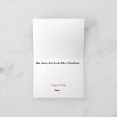 Carte de Noël drôle des douanes frontalières améri (Intérieur)