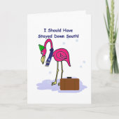 Carte de Noël drôle Devrait rester dans le Sud (Devant)