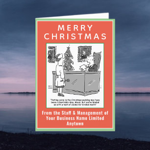 Carte de Noël drôle en droit et en droit avec code