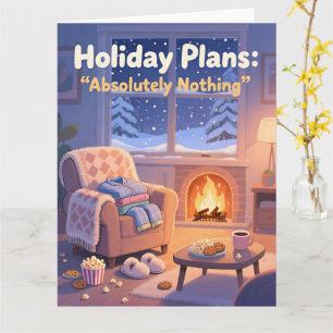 Carte de Noël drôle et cosy pour des projets de fê