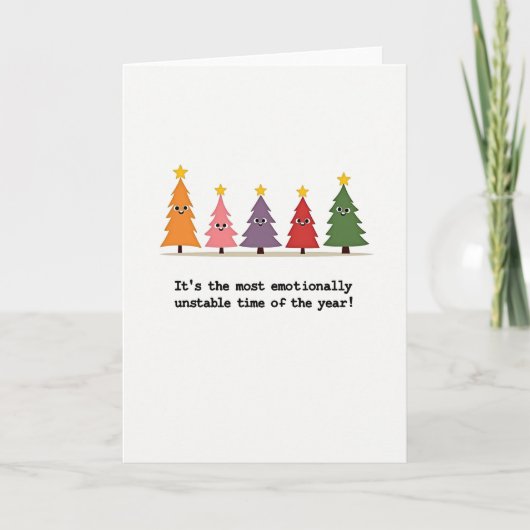 Carte de Noël drôle et instable Stress (Devant)