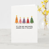 Carte de Noël drôle et instable Stress (Fleur jaune)