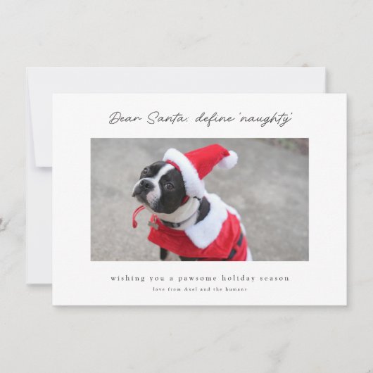 Carte de Noël drôle et mignonne définissant le chi (Devant)