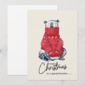 Carte de Noël drôle, frère drôle Noël (Devant / Derrière)