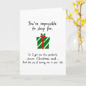 Carte de Noël drôle Impossible à acheter pour (Fleur jaune)