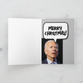 CARTE DE NOËL DRÔLE JOE BIDEN DÉCONCERTÉ (Intérieur)