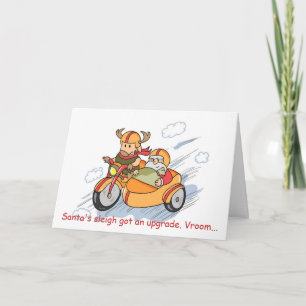 Carte de Noël drôle : Le traîneau de Père Noël