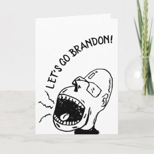 CARTE DE NOËL DRÔLE LET'S GO BRANDON!