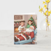 Carte de Noël drôle/mignonne pour les Techs EKG (Fleur jaune)